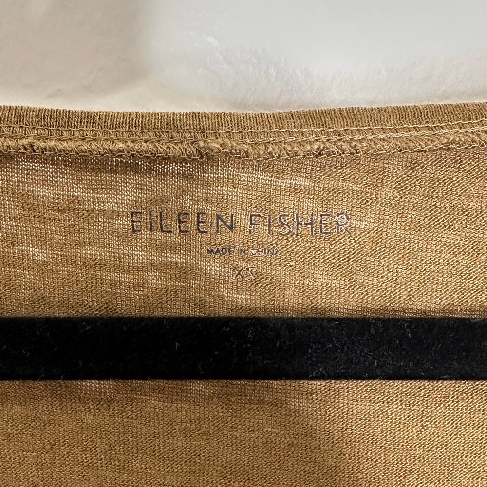 Eileen Fisher Earthy Brown  Organic Linen Tank Top - Picture 5 of 12